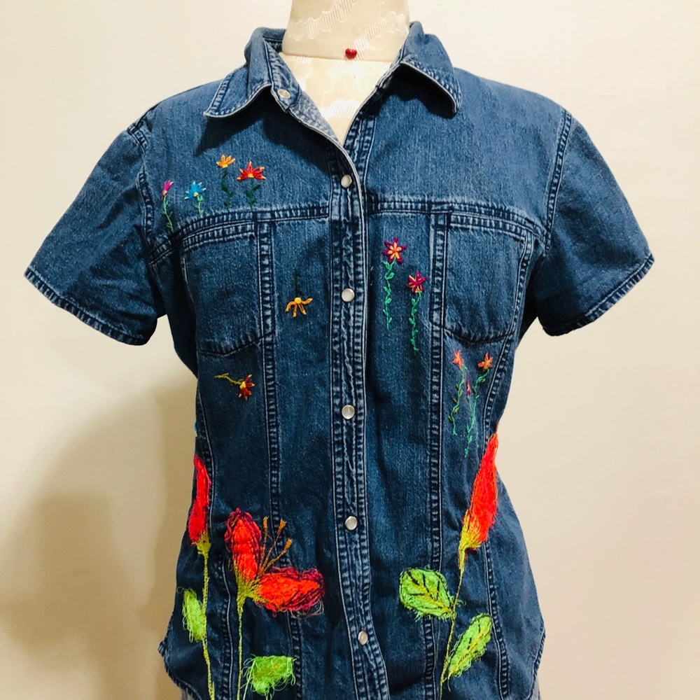 Harold’s denim blouse
